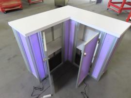 SYK-1050 Symphony Portable Backlit Display and MOD-1722 Backlit Reception Counter with Locking Storage -- View 6