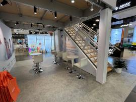 RENTAL: RE-9020 Medium Double Deck Design at 16.5' x 16.5' x 14' High with Storage Closet Under Staircase Landing -- View 7