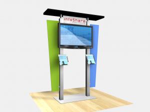 REEC-1231 / Large Monitor Kiosk with Flat Canopy