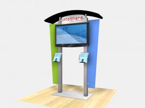 REEC-1230 / Large Monitor Kiosk with Arch Canopy