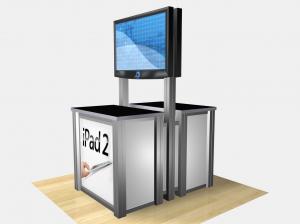 REEC-1233 / Double-Sided Rectangular Counter Kiosk