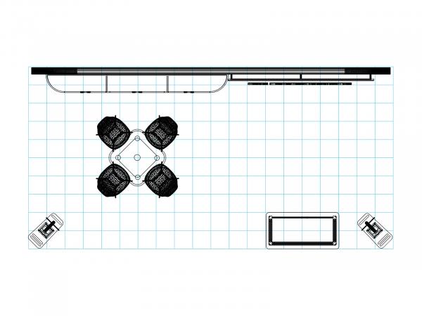 VK-4055 Custom Modular Inline Exhibit -- Plan View
